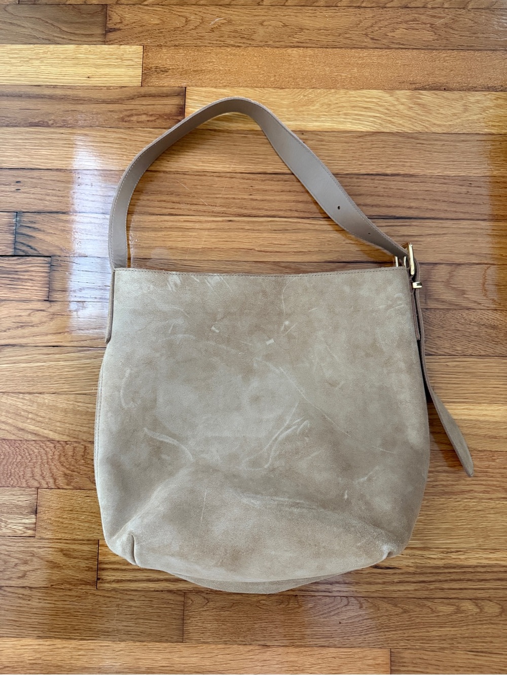 Madewell Taupe Suede Hobo Shoulder Bag